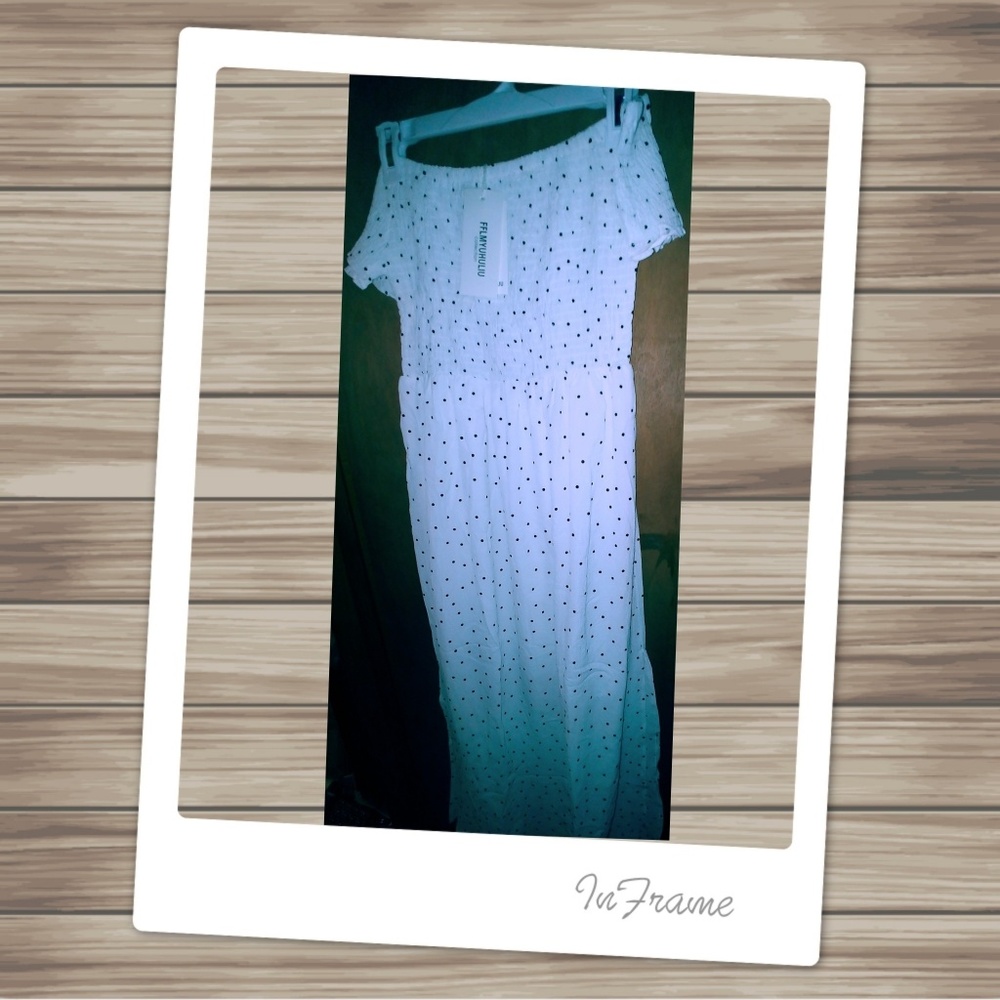 Boho Off Shoulder Long Split Maxi - Picture 8 of 8